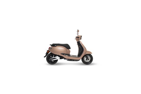 Scooter électrique Brumaire beige avec siège noir